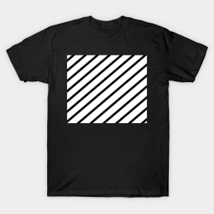 Diagonal lines - Black and white. T-Shirt